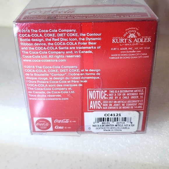 Ornament Coca Cola 2018 Collectible New - Picture 5 of 6